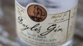 image of Boyle's Gin product label